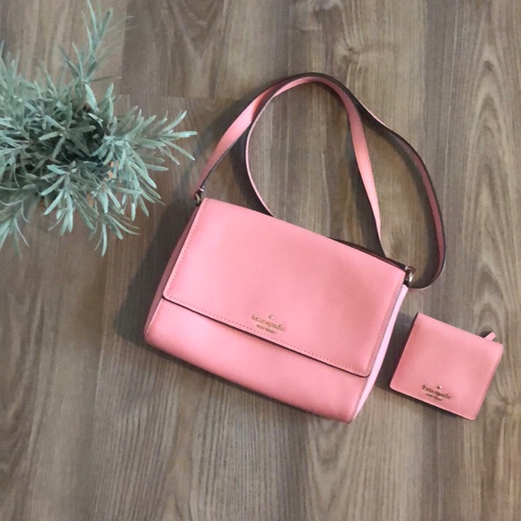 kate spade Handbags - LIKE NEW KATE SPADE PINK CROSSBODY PURSE AND WALLET SET